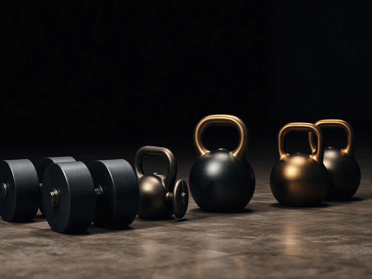 Dumbbells and kettlebells